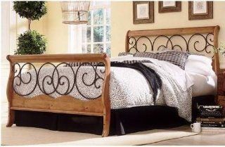 Fashion Bed Dunhill Wood Footboard in Honey Oak Finish   Queen: Home & Kitchen