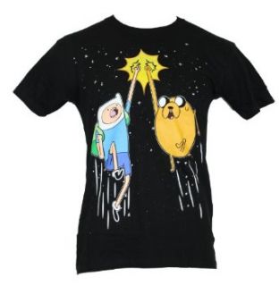 Adventure Time Mens T Shirt   Jake & Finn Space Power Fist Jump Image Clothing