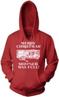 Christmas Vacation Merry Christmas Shitter Was Full Griswolds Red HOODIE Sweatshirt: Clothing