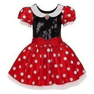 Girls Minnie Mouse Toddler Dress RED Medium M (7 / 8) Toys & Games