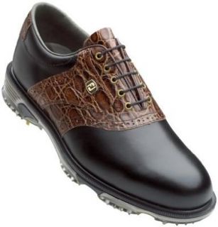 FootJoy Men's DryJoys Tour Saddle Golf Shoes   Black/Brown (Disc Style 53775): Shoes