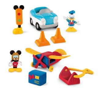 Fisher Price Mickey Mouse Clubhouse Vehicle   Mickey's Plane & Donald's Car: Toys & Games