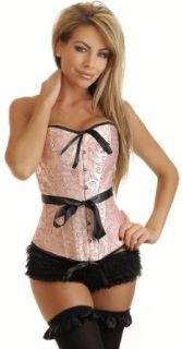 Daisy Corsets Strapless Ribbon Belted Corset 2X Pink: Clothing