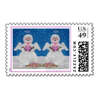 Snow Angel Choir Postage Stamps