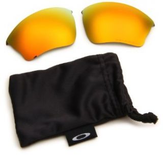 Oakley Half Jacket XLJ Polarized Rimless Sunglasses,13 432 Multi Frame/Fire Iridium Lens,One Size: Clothing