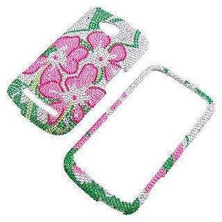 Rhinestones Protector Case for MetroPCS Coolpad Quattro 4G, Green Lily Full Diamond: Cell Phones & Accessories