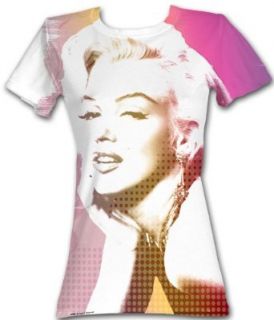 Marilyn Monroe Juniors T shirt Face Sublimation Tee Shirt: Clothing