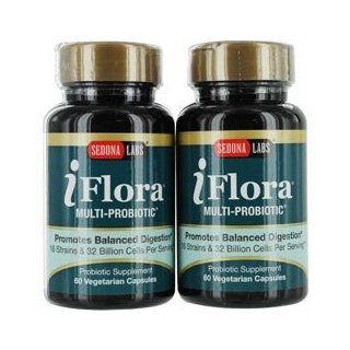 Sedona Labs by : IFLORA MULT PROBIOTIC PROMOTES BALANCED DIGESTION  PROBIOTIC SUPPLEMENT 60 VEGETARIAN CAPSULES  2 PACK: Health & Personal Care