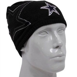 Dallas Cowboys NFL 2nd Season Sideline Winter Knit Cap by Reebok (Black Navy)(SizeMIS)  Sports Fan Beanies  Sports & Outdoors