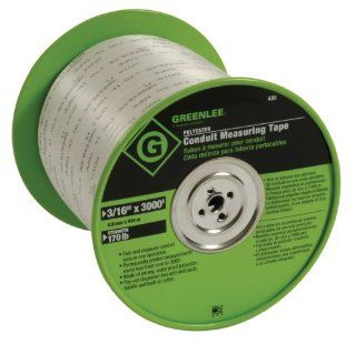 Greenlee 435 Polyester Conduit Measuring Tape, 3/16 Inch By 3000 Feet   Mule Tape  
