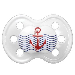 Red, White & Blue Nautical Baby Pacifier