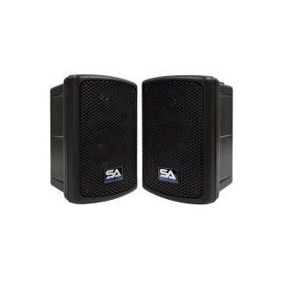 Seismic Audio   PWS 8 (Pair)   Powered PA/DJ 8" Molded Speakers   300 Watts each: Musical Instruments