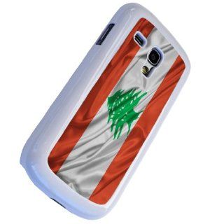 White Frame Lebanese Flag Design Samsung Galaxy S3 mini i8190 Case/Back cover Metal and Hard Plastic case: Cell Phones & Accessories