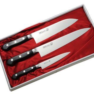 Misono 440 Santoku 7.0"(18cm)/ Chef's Knife 8.2"(21cm)/ Petty 4.7"(12cm) Three Piece Set: Kitchen & Dining