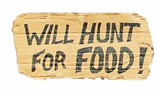 Camowraps Will Hunt For Food Large Decal (6 x 12 Inch): Automotive