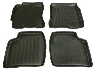 2006 2009 Toyota Prius Hatchback Custom Fit Front and Rear Floor Mats   Floor Liners in Black: Automotive