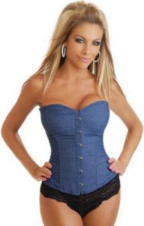 934 Strapless Denim Corset, X Large: Adult Exotic Corsets: Clothing