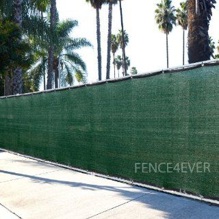 6'x50' 3rd Gen Dark Green Fence Privacy Screen Windscreen Shade Cover Mesh Fabric (Aluminum Grommets) Home, Court, or Construction : Patio, Lawn & Garden