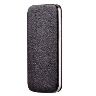 Black Leather Protection Case for Samsung Galaxy S4: Cell Phones & Accessories