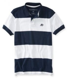 Aeropostale Mens A87 Stripe Rugby Polo Shirt at  Mens Clothing store