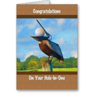 Hole in one Congratulations, Golf Greeting Card