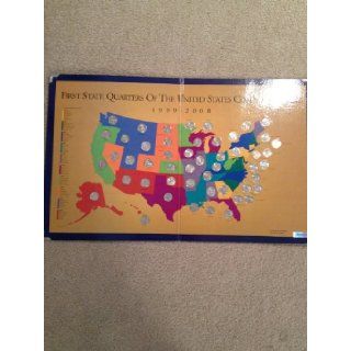 First State Quarters of The United States Collector's Map 1999 2008 US Quarters Books