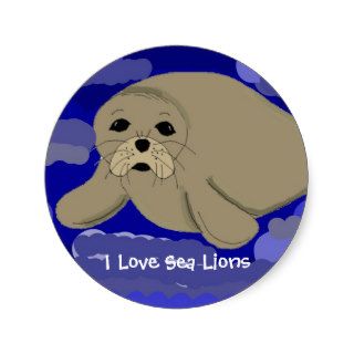 Cute Cartoon Sea Lion Stickers