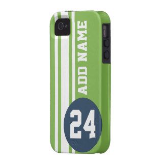Auto Racing Stripes with custom number and name Case Mate iPhone 4 Covers
