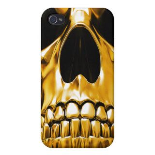 Gold Goth Skull  iPhone 4/4S Cases