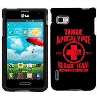 T Mobile LG Optimus F3 Zombie Apocalypse 2012 Rescue Team on Black Phone Case Cover: Cell Phones & Accessories