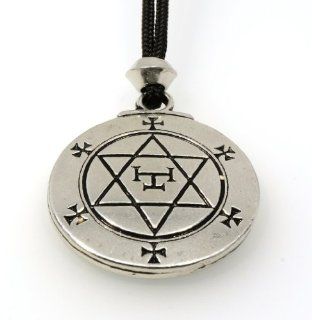 Handmade Hexagram Seal of Solomon Magical Talisman Pewter Power Pendant: Jewelry