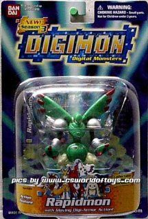 Digimon Digital Monsters Action Feature Rapidmon Figure by Bandai: Toys & Games