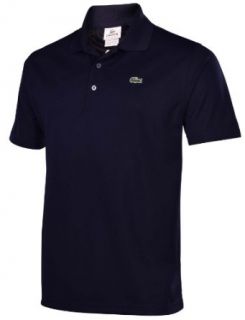 Lacoste Men's SS Poly Polo Shirt Dark Navy Large at  Mens Clothing store