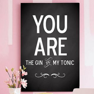 'you are the…to my…' personalised love print by i love design