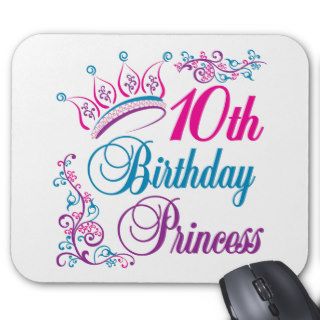 10th Birthday Princess Mouse Mats