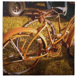 Vintage Bikes Napkins