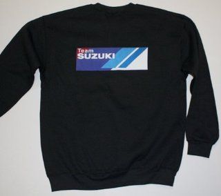 TEAM SUZUKI Motorcycle Racing Sweatshirt Black Large: Everything Else