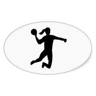Womens handball oval stickers