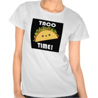 Cute kawaii Taco Time! Ladies Baby Doll T shirt