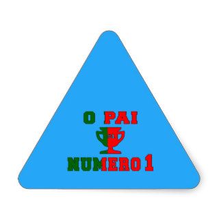 O Pai Número 1   Number 1 Dad in Portuguese Stickers