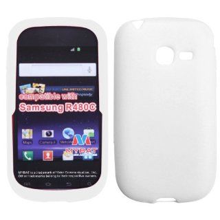 Fits Samsung R480C Soft Skin Case White Skin AT&T: Cell Phones & Accessories