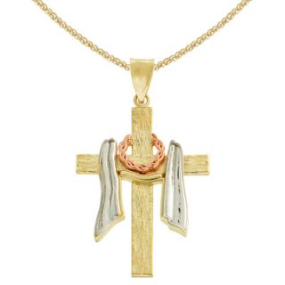 robe and crown pendant in 14k tri tone gold orig $ 279 00 now $ 237