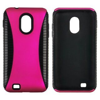 CommonByte For Samsung Galaxy S2 Epic Touch 4G D710 Pink Hybrid 2pc Hard Soft Case Cover: Cell Phones & Accessories