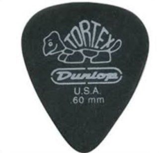 Dunlop 482P60 .60mm Pitch Black Jazz Guitar Picks, 12 Pack: Musical Instruments