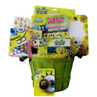 Spongebob Birthday Gifts, Get Well Gift Baskets for Boys Basket Full of Fun and Games: Everything Else