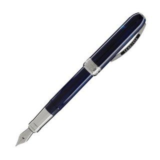New Visconti 482 Blue Rembrt Fountain Pen Engraved Stainless Steel Nib : Office Products
