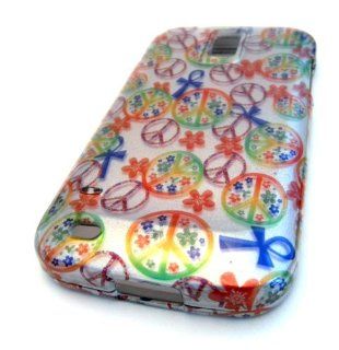 Samsung Galaxy S II Hercules T989 Silver Hippy Peace Sign Gloss 3D HARD Case Skin Cover Protector: Cell Phones & Accessories