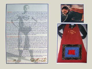 George Reeves Superman Cape Swatch Display: George Reeves: Entertainment Collectibles