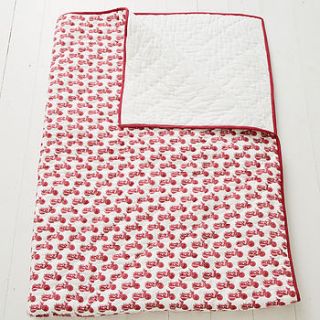 red scooter quilt for kids by bathsheba designs