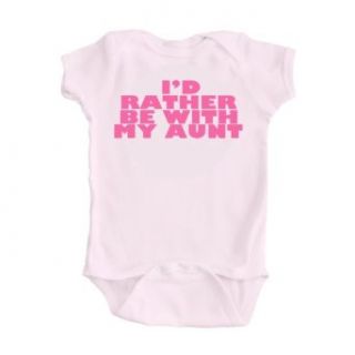 Baby Girl's Pink I'd Rather Be with My Aunt Baby One Piece Bodysuit: Clothing